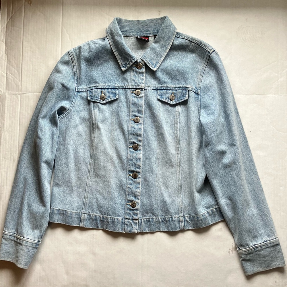 New York & Co 90s Vintage Light Wash Denim Jacket - XL (Fits like Large)